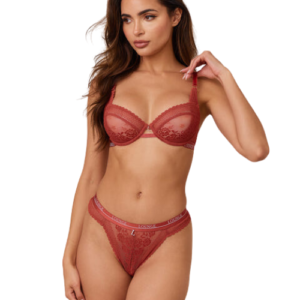 Burnt Red Liberty Balcony Bra