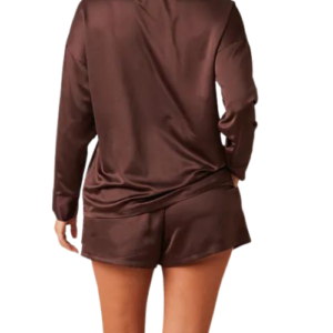 Chocolate Classic Satin Pyjama Shirt