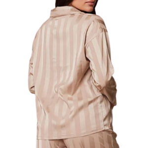 Mink Striped Satin Pyjama Shirt